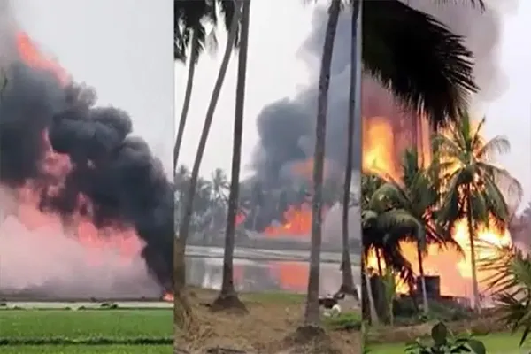 ONGC ONGC Pipeline Fire Andhra Pradesh