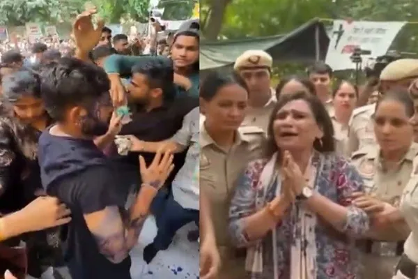 अभिजीत दीपके पर महिला ने फेंकी स्याही, हाथ जोड़ बोली- बहुत मारा, जय श्रीराम अभिजीत दीपके पर महिला ने फेंकी स्याही, हाथ जोड़ बोली- बहुत मारा, जय श्रीराम