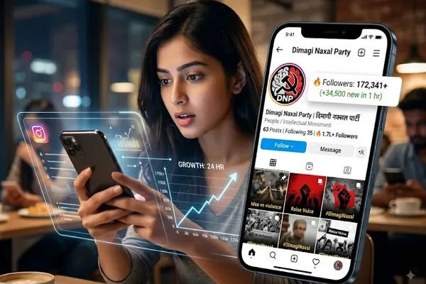 कॉकरोच जनता पार्टी के बाद अब बनी ‘दिमागी नक्सल पार्टी’, इंस्टाग्राम पर 24 घंटे में हुए 1.7 लाख फॉलोअर्स कॉकरोच जनता पार्टी के बाद अब बनी ‘दिमागी नक्सल पार्टी’, इंस्टाग्राम पर 24 घंटे में हुए 1.7 लाख फॉलोअर्स